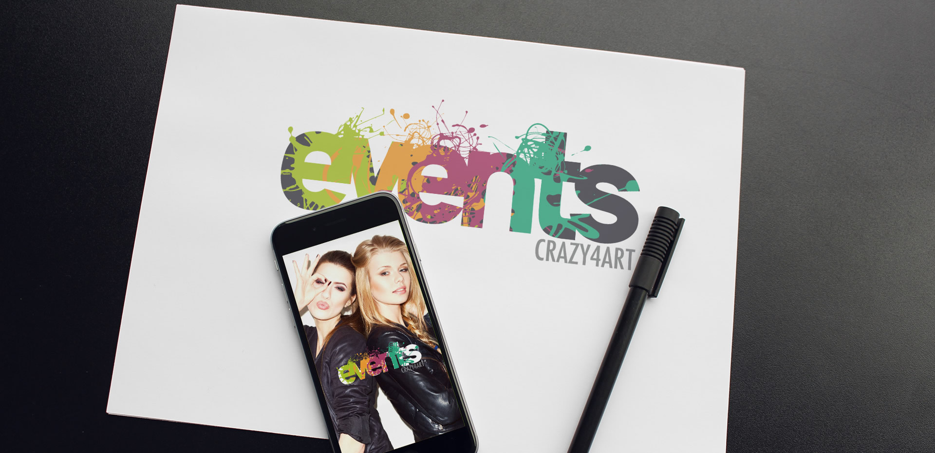Events Crazy4Art Creazione Logo - Patrizio Rossi Web and Graphic Designer - Portfolio web e grafica
